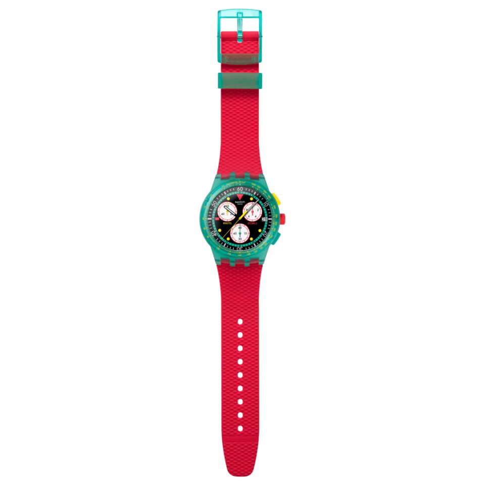SUSG409 SWATCH NEON EMERALD CHRONO