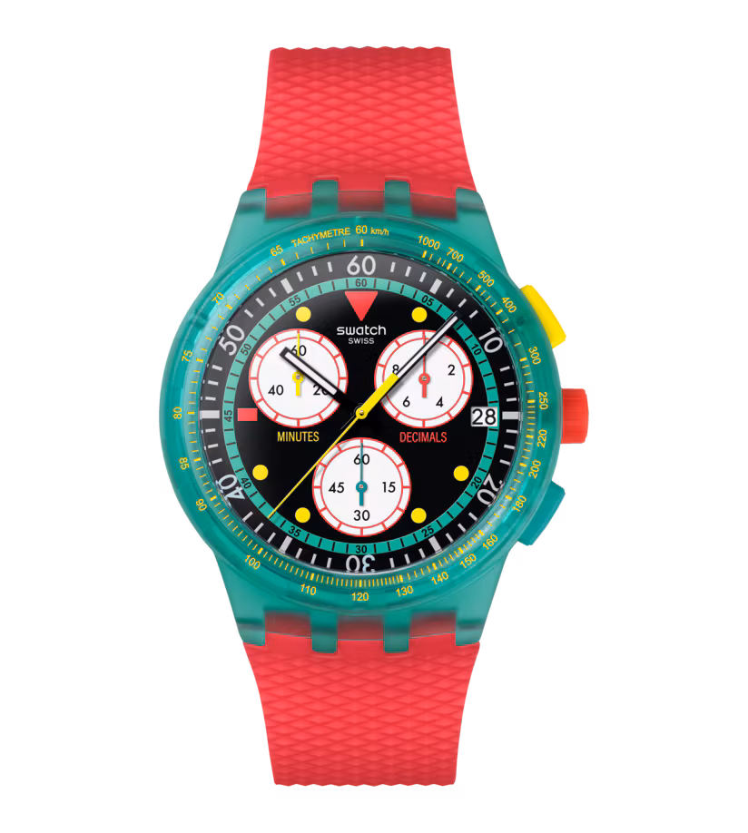 SUSG409 SWATCH NEON EMERALD CHRONO