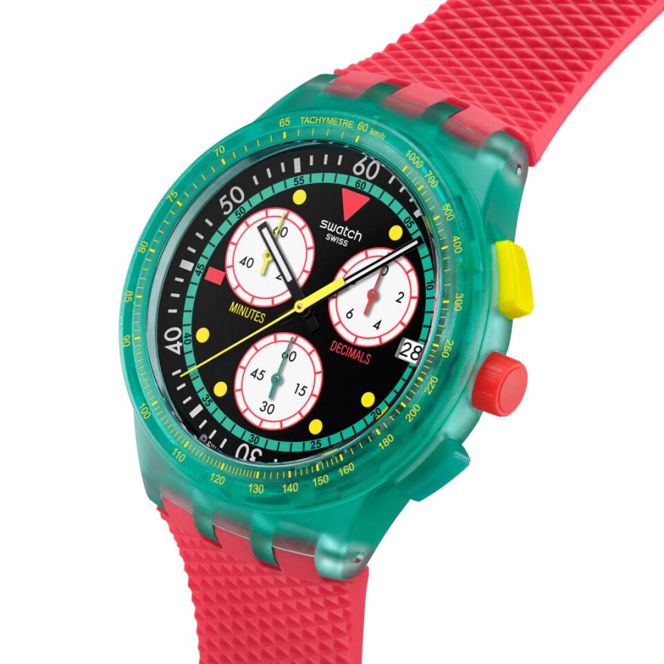 SUSG409 SWATCH NEON EMERALD CHRONO